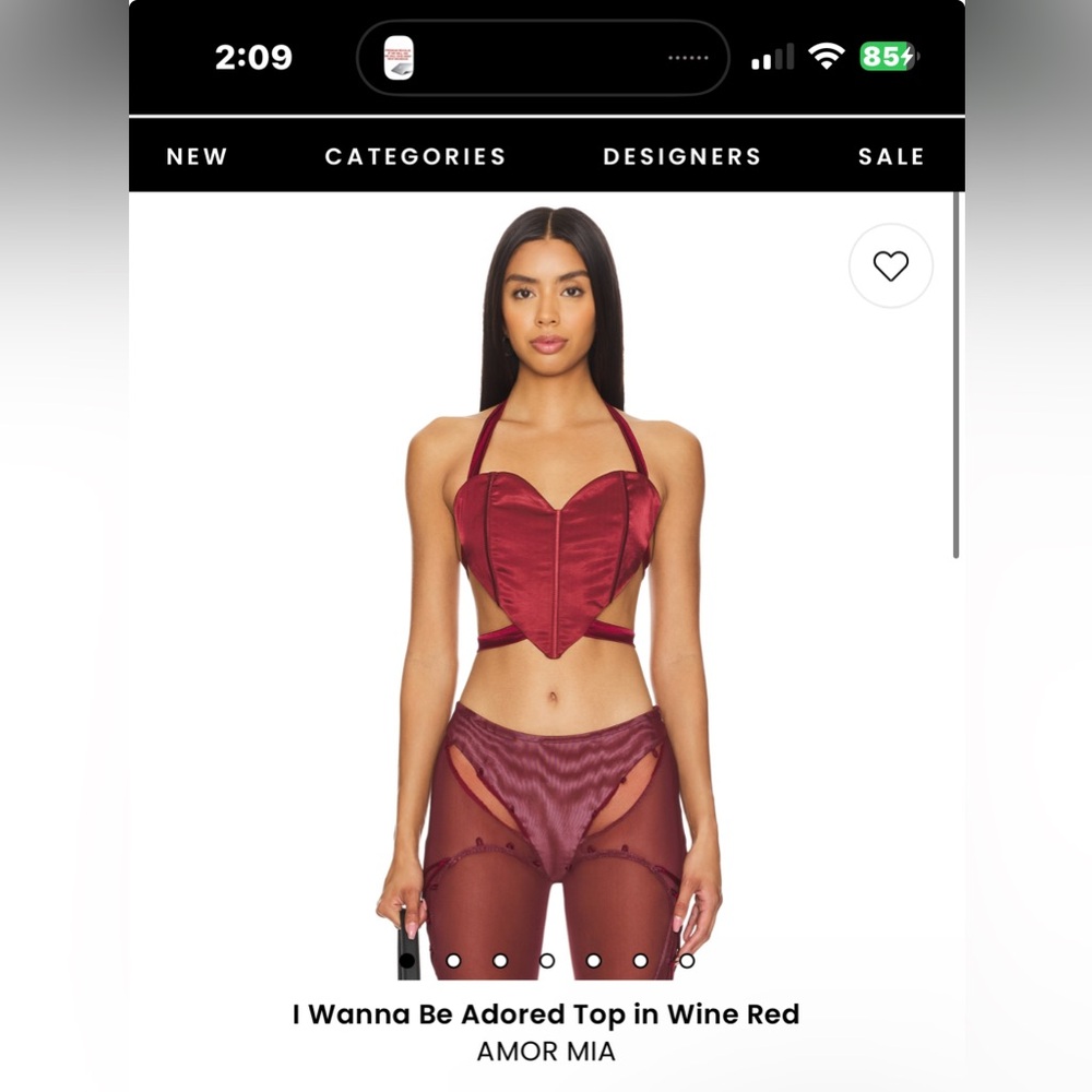 I Wanna Be Adored Top in Wine Red